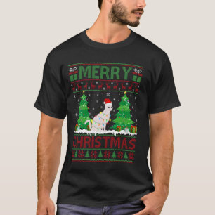 Lelijke Kerstboom Verlichting Laser Ogen Kat Lelij T-shirt
