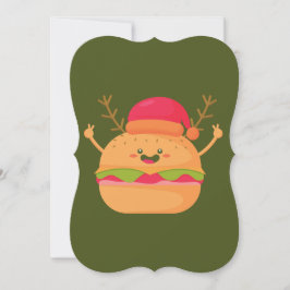Lelijke Kerstburger Santa Cheeseburger Kaart
