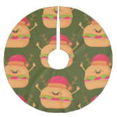 Lelijke Kerstburger Santa Cheeseburger Kerstboom Rok (Voorkant)