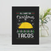 lelijke kerstcadeautjes voor Taco Lover alles wat  Kaart (Staand voorkant)