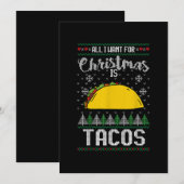 lelijke kerstcadeautjes voor Taco Lover alles wat  Kaart (Voorkant / Achterkant)