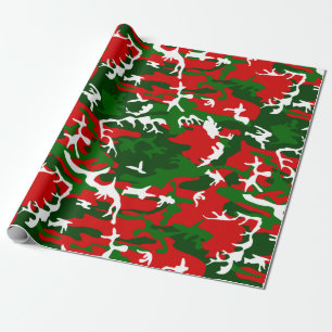 lelijke kerstcamouflage cadeaupapier