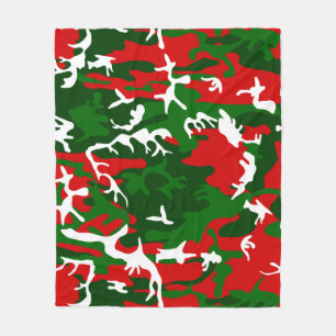 lelijke kerstcamouflage fleece deken