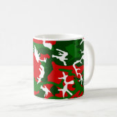 lelijke kerstcamouflage koffiemok (Voorkant rechts)