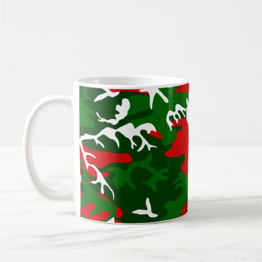 lelijke kerstcamouflage koffiemok (Links)