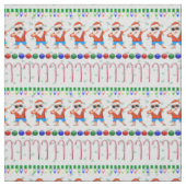 Lelijke kerstdabbing Santa Stof (Swatch)
