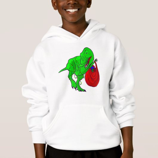 Lelijke kerstdinosaurus Tyrannosaurus Rex (Voorkant)