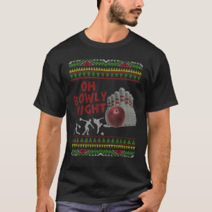 Lelijke kerstfeestdag Oh Bowly Night Bowli T-shirt