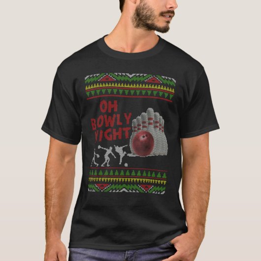 Lelijke kerstfeestdag Oh Bowly Night Bowli T-shirt (Voorkant)