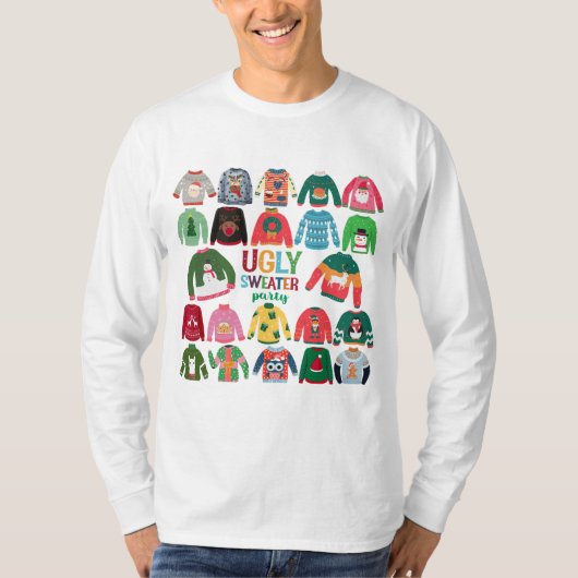 Lelijke kerstfeesttrui t-shirt (Voorkant)