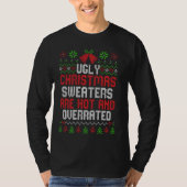 Lelijke kerstfeestvieren Pattern Funny Kerstmis T-shirt (Voorkant)