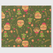 lelijke kerstijsburger cadeaupapier (Vlak)