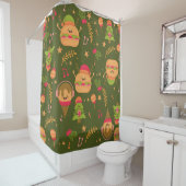 lelijke kerstijsburger douchegordijn (In situ)