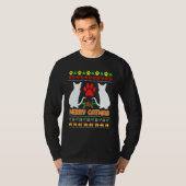 Lelijke Kerstkatten T-shirt (Voorkant volledig)