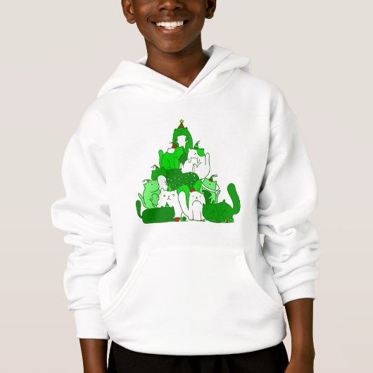 Lelijke kerstkattenboom feestelijk (Voorkant)