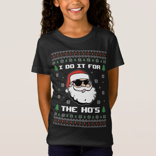 Lelijke kerstkeuken, grappige kerstman, ik doe het t-shirt (Voorkant)