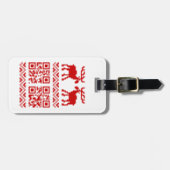 Lelijke kerstkeuken QR Code Happy Nieuwjaar! Bagagelabel (Voorkant horizontaal)