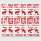 Lelijke kerstkeuken QR Code Happy Nieuwjaar! Cadeaupapier (Vlak)