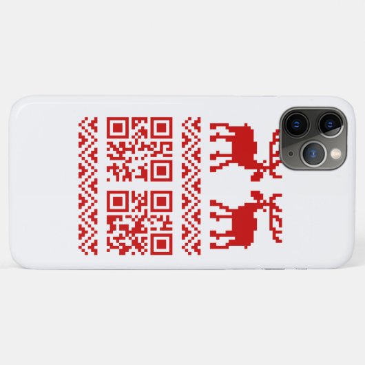 Lelijke kerstkeuken QR Code Happy Nieuwjaar! Case-Mate iPhone Case (Achterkant (horizontaal))