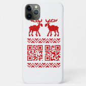 Lelijke kerstkeuken QR Code Happy Nieuwjaar! Case-Mate iPhone Case (Achterkant)