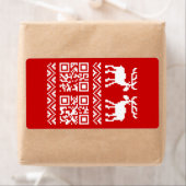 Lelijke kerstkeuken QR Code Happy Nieuwjaar! Etiket (Insitu)