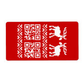 Lelijke kerstkeuken QR Code Happy Nieuwjaar! Etiket (Voorkant)