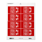 Lelijke kerstkeuken QR Code Happy Nieuwjaar! Etiket (Full Sheet)