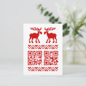 Lelijke kerstkeuken QR Code Happy Nieuwjaar! Feestdagenkaart (Staand voorkant)