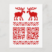 Lelijke kerstkeuken QR Code Happy Nieuwjaar! Feestdagenkaart (Voorkant)