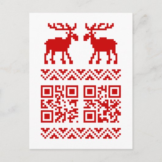 Lelijke kerstkeuken QR Code Happy Nieuwjaar! Feestdagenkaart (Voorkant)