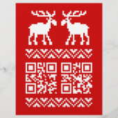 Lelijke kerstkeuken QR Code Happy Nieuwjaar! Flyer (Voorkant)