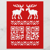 Lelijke kerstkeuken QR Code Happy Nieuwjaar! Flyer (Achterkant)