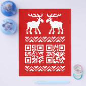 Lelijke kerstkeuken QR Code Happy Nieuwjaar! Flyer (Enkel)