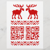 Lelijke kerstkeuken QR Code Happy Nieuwjaar! Flyer (Voorkant)
