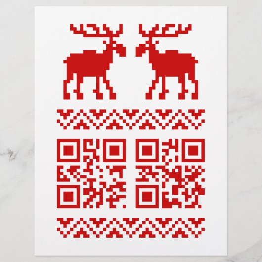 Lelijke kerstkeuken QR Code Happy Nieuwjaar! Flyer (Voorkant)