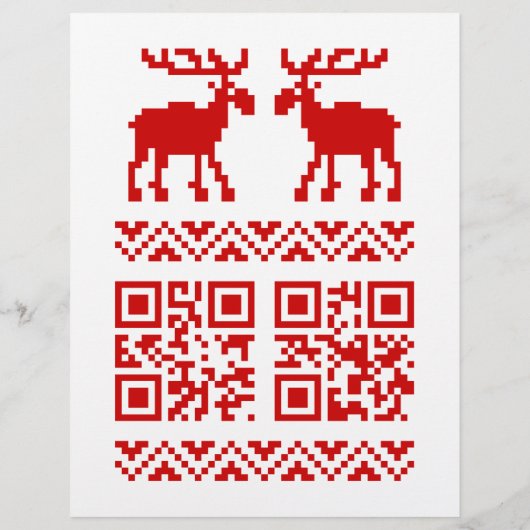 Lelijke kerstkeuken QR Code Happy Nieuwjaar! Flyer (Achterkant)