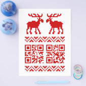 Lelijke kerstkeuken QR Code Happy Nieuwjaar! Flyer (Enkel)