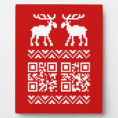 Lelijke kerstkeuken QR Code Happy Nieuwjaar! Fotoplaat (Voorkant)