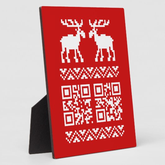 Lelijke kerstkeuken QR Code Happy Nieuwjaar! Fotoplaat (Zijkant)