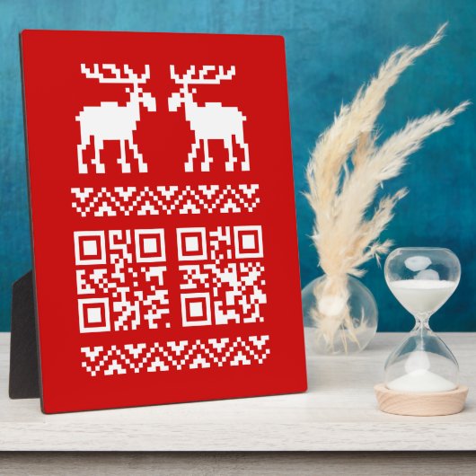 Lelijke kerstkeuken QR Code Happy Nieuwjaar! Fotoplaat (Zijkant)