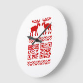 Lelijke kerstkeuken QR Code Happy Nieuwjaar! Grote Klok (Hoek)