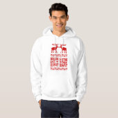 Lelijke kerstkeuken QR Code Happy Nieuwjaar! Hoodie (Voorkant volledig)