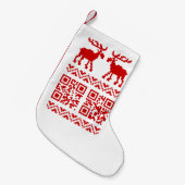 Lelijke kerstkeuken QR Code Happy Nieuwjaar! Kleine Kerstsok (Voorkant (Hangend))