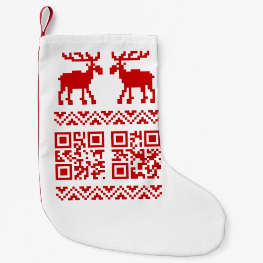 Lelijke kerstkeuken QR Code Happy Nieuwjaar! Kleine Kerstsok (Voorkant)