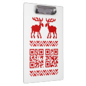 Lelijke kerstkeuken QR Code Happy Nieuwjaar! Klembord (Rechts)