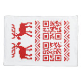 Lelijke kerstkeuken QR Code Happy Nieuwjaar! Kussensloop (Achterkant-Links)