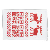Lelijke kerstkeuken QR Code Happy Nieuwjaar! Kussensloop (Voorkant-Links)