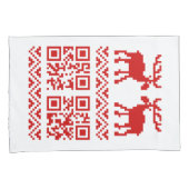 Lelijke kerstkeuken QR Code Happy Nieuwjaar! Kussensloop (Voorkant-Rechts)