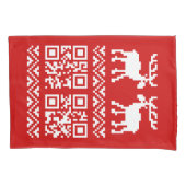 Lelijke kerstkeuken QR Code Happy Nieuwjaar! Kussensloop (Voorkant-Links)