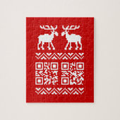 Lelijke kerstkeuken QR Code Happy Nieuwjaar! Legpuzzel (Verticaal)